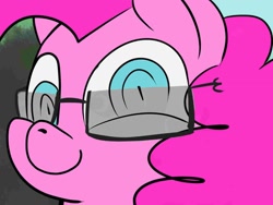 Size: 1024x768 | Tagged: safe, artist:ionipony, derpibooru import, pinkie pie, earth pony, pony, digital art, glasses, smiling, solo