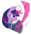 Size: 790x900 | Tagged: safe, artist:jaestring, derpibooru import, twilight sparkle, pony, unicorn, fanfic:the immortal game, blade, bust, cape, clothes, digital art, element of magic, fanfic art, female, frown, magic, mare, narrowed eyes, ponies make war, profile, simple background, telekinesis, transparent background