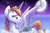 Size: 6022x3973 | Tagged: safe, artist:tsitra360, derpibooru import, prince blueblood, alicorn, pony, canterlot, cloud, cloudy, giant alicorn, giant pony, king, macro, mega giant, moon, space, stars