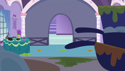 Size: 1280x720 | Tagged: safe, derpibooru import, screencap, sisterhooves social, background, carousel boutique, liminal space, no pony, scenic ponyville