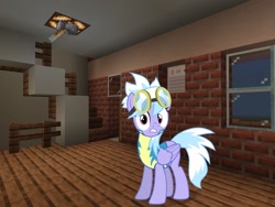 Size: 2048x1536 | Tagged: safe, artist:tomfraggle, artist:topsangtheman, derpibooru import, cloudchaser, pegasus, pony, topsangtheman's minecraft server, house, looking at you, minecraft, solo