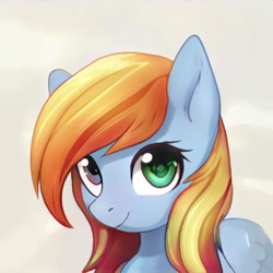 Size: 1024x1024 | Tagged: safe, artist:thisponydoesnotexist, derpibooru import, oc, pony, artificial intelligence, female, heterochromia, neural network, simple background, solo