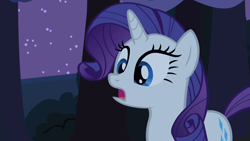 Size: 1280x720 | Tagged: safe, derpibooru import, screencap, rarity, pony, unicorn, sisterhooves social, female, mare, open mouth, solo