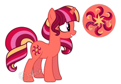 Size: 2212x1528 | Tagged: safe, artist:strawberry-spritz, derpibooru import, oc, pony, unicorn, female, magical lesbian spawn, mare, offspring, parent:sunset shimmer, parent:twilight sparkle, parents:sunsetsparkle, simple background, solo, transparent background, watermark