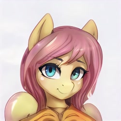 Size: 1024x1024 | Tagged: safe, artist:thisponydoesnotexist, derpibooru import, oc, pony, bust, female, mare, neural network, not fluttershy, simple background, solo