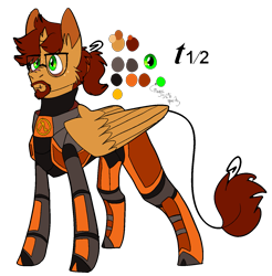 Size: 1393x1413 | Tagged: safe, artist:medicalmysteries, derpibooru import, alicorn, pony, broken horn, clothes, glasses, gordon freeman, half-life, horn, male, ponified, reference sheet, simple background, smiling, solo, stallion, transparent background