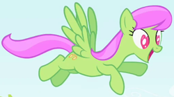 Size: 2014x1125 | Tagged: safe, derpibooru import, screencap, merry may, pegasus, pony, lesson zero, background pony, cropped, cute, duo, heart, heart eyes, merrybetes, solo, that incredible amazing doll, wingding eyes
