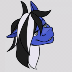 Size: 500x500 | Tagged: safe, artist:gori, artist:orionisanimation, derpibooru import, oc, oc:buffonsmash, pegasus, pony, animated, animations, animator: orionisanimation, art, black and white, blinking, blue, blue oc, bust, colored, commission, cute, digital art, ears up, eye, eye color, eyes, eyes colors, grayscale, green eyes, hair, hot, long hair, long mane, looking at you, looking back, looking up, male, male oc, mane, monochrome, nose, open mouth, paid art, paid commission, pegasus oc, portrait, sexy, shading, smiling, snout, solo, stallion, stallion oc, teaser, teasing, test, test animation, wings