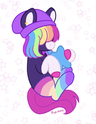 Size: 700x900 | Tagged: safe, artist:pink-pone, derpibooru import, oc, earth pony, pony, beanie, hat, solo, stars