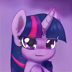 Size: 1024x1024 | Tagged: safe, artist:thisponydoesnotexist, derpibooru import, pony, unicorn, :3, bust, female, mare, neural network, not twilight sparkle, solo