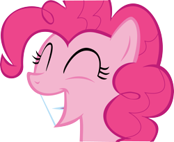 Size: 3155x2585 | Tagged: safe, artist:nero-narmeril, derpibooru import, pinkie pie, earth pony, pony, high res, simple background, smiling, solo, transparent background, vector