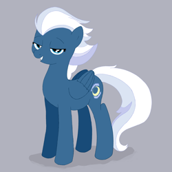 Size: 4000x4000 | Tagged: safe, artist:knight lite, derpibooru import, night glider, pegasus, pony, female, high res, lidded eyes, looking at you, mare, simple background, smiling, solo