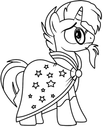 Size: 600x740 | Tagged: safe, derpibooru import, sunburst, pony, unicorn, coloring page, colorless, socks (coat marking), solo