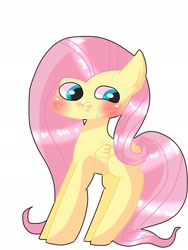 Size: 1536x2048 | Tagged: safe, artist:chocolate11451, derpibooru import, fluttershy, pegasus, pony, blushing, digital art, nervous, solo