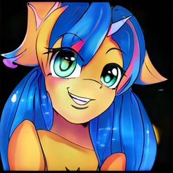 Size: 1024x1024 | Tagged: safe, artist:thisponydoesnotexist, derpibooru import, oc, oc only, pony, bust, female, mare, neural network, simple background, solo