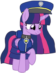 Size: 822x1073 | Tagged: safe, artist:徐詩珮, derpibooru import, twilight sparkle, twilight sparkle (alicorn), alicorn, pony, series:sprglitemplight diary, series:sprglitemplight life jacket days, series:springshadowdrops diary, series:springshadowdrops life jacket days, alternate universe, base used, chase (paw patrol), clothes, cute, paw patrol, simple background, transparent background