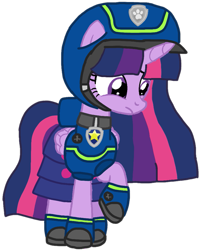 Size: 831x1035 | Tagged: safe, artist:徐詩珮, derpibooru import, twilight sparkle, twilight sparkle (alicorn), alicorn, pony, series:sprglitemplight diary, series:sprglitemplight life jacket days, series:springshadowdrops diary, series:springshadowdrops life jacket days, alternate universe, base used, chase (paw patrol), clothes, cute, paw patrol, simple background, spy chase (paw patrol), transparent background