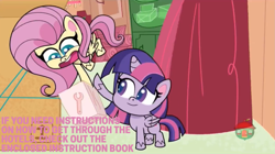 Size: 1591x891 | Tagged: safe, derpibooru import, edit, edited screencap, screencap, badge of shame, my little pony: pony life, spoiler:pony life s01e13, caption, hotel mario, image macro, meme, text