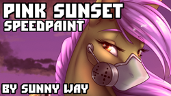 Size: 1280x720 | Tagged: safe, artist:sunny way, derpibooru import, oc, oc:semantic texture, cyborg, pegasus, pony, augmented, cloud, cloudy, cute, female, looking at you, mare, patreon, patreon reward, pegasus oc, sky, solo, speedpaint, sunset, video, wings