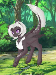 Size: 768x1024 | Tagged: safe, artist:delfinaluther, derpibooru import, oc, oc only, pegasus, pony, chest fluff, cute, forest, solo