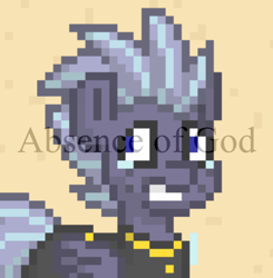 Size: 475x484 | Tagged: safe, derpibooru import, edit, edited screencap, screencap, oc, oc:troubled skies, pegasus, pony, absence of god, crying, meme, pony town