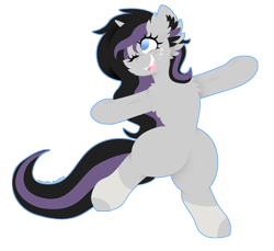 Size: 1030x943 | Tagged: safe, artist:vanillaswirl6, derpibooru import, oc, oc only, oc:annika, pony, commission, happy, one eye closed, simple background, standing, transparent background