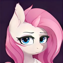 Size: 1024x1024 | Tagged: safe, artist:thisponydoesnotexist, derpibooru import, oc, pony, bust, female, looking at you, mare, neural network, not fluttershy, portrait, simple background, solo