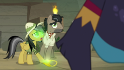 Size: 1920x1080 | Tagged: safe, derpibooru import, screencap, ahuizotl, daring do, doctor caballeron, daring doubt, truth talisman