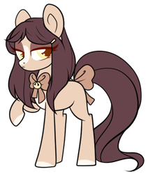 Size: 436x515 | Tagged: safe, artist:rerorir, derpibooru import, oc, earth pony, pony, bow, female, mare, neck bow, simple background, solo, tail bow, transparent background