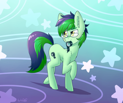 Size: 2304x1920 | Tagged: safe, artist:dsp2003, oc, oc:quick fix, earth pony, pony, 2018, abstract background, colt, commission, duct tape, male