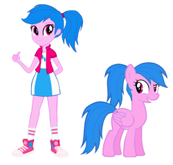 Size: 1080x1033 | Tagged: safe, artist:gouhlsrule, artist:jennieoo, artist:selenaede, derpibooru import, edit, firefly, pegasus, pony, equestria girls, g1, arm behind back, clothes, converse, equestria girls-ified, g1 to equestria girls, g1 to g4, generation leap, ponytail, self ponidox, shoes, simple background, skirt, smiling, sneakers, socks, thumbs up, transparent background, vector, vector edit