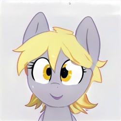 Size: 1024x1024 | Tagged: safe, artist:thisponydoesnotexist, derpibooru import, oc, oc only, pony, artificial intelligence, cute, female, mare, neural network, not derpy, open mouth, simple background, solo, white background