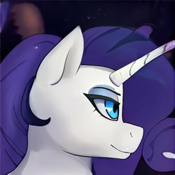 Size: 1024x1024 | Tagged: safe, artist:thisponydoesnotexist, derpibooru import, rarity, pony, unicorn, artificial intelligence, eyeshadow, female, makeup, mare, neural network, solo