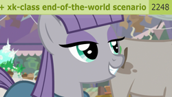 Size: 1200x675 | Tagged: safe, derpibooru import, edit, edited screencap, screencap, maud pie, mudbriar, cute, maudabetes, smiling, when she smiles