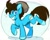 Size: 2048x1638 | Tagged: safe, artist:wutanimations, derpibooru import, oc, oc only, earth pony, pony, abstract background, chest fluff, ear fluff, earth pony oc, grin, hat, leg fluff, looking at you, male, no pupils, raised hoof, simple background, smiling, solo, stallion, wip