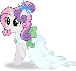 Size: 5537x5144 | Tagged: safe, artist:kojibiose, derpibooru import, sweetie belle, pony, absurd resolution, clothes, dress, gala dress, older, older sweetie belle, simple background, solo, transparent background, vector