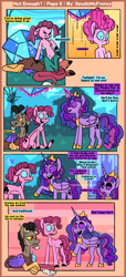 Size: 2048x4500 | Tagged: safe, artist:spudsmcfrenzy, derpibooru import, discord, pinkie pie, twilight sparkle, twilight sparkle (alicorn), alicorn, earth pony, pony, bandaid, diamond, discopie, female, high res, male, shipping, straight