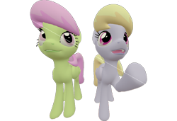 Size: 1054x720 | Tagged: safe, artist:topsangtheman, derpibooru import, cloud kicker, merry may, pegasus, pony, 3d, duo, sfm pony, simple background, source filmmaker, transparent background