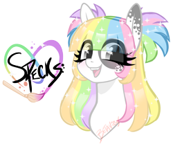 Size: 3359x2839 | Tagged: safe, artist:betavirus, derpibooru import, oc, oc only, oc:specks, pony, cute, simple background, solo, transparent background