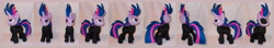 Size: 8336x1472 | Tagged: safe, artist:calusariac, derpibooru import, twilight sparkle, unicorn twilight, pony, unicorn, collage, future twilight, irl, photo, plushie, solo