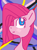 Size: 252x344 | Tagged: safe, artist:ichisaka, derpibooru import, pinkie pie, earth pony, pony, blushing, digital art, pinkamena diane pie, smiling, solo