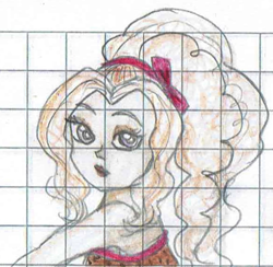 Size: 583x568 | Tagged: safe, artist:wrath-marionphauna, derpibooru import, adagio dazzle, human, equestria girls, colored pencil drawing, female, looking at you, sketch, solo, traditional art