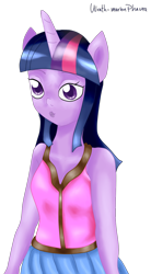 Size: 900x1630 | Tagged: safe, artist:wrath-marionphauna, derpibooru import, twilight sparkle, anthro, unicorn, clothes, female, solo