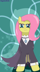 Size: 2160x3840 | Tagged: safe, artist:rvaelmatalobos, derpibooru import, fluttershy, pegasus, pony, fake it 'til you make it, clothes, dress, fluttergoth, jewelry, necklace, solo