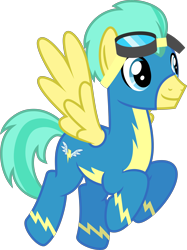 Size: 4000x5348 | Tagged: safe, artist:melisareb, derpibooru import, pickle barrel, pegasus, pony, .svg available, absurd resolution, clothes, cute, flying, goggles, male, older, older pickle barrel, picklebetes, show accurate, simple background, solo, stallion, transparent background, uniform, vector, wings, wonderbolts uniform