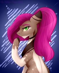 Size: 1606x1956 | Tagged: safe, artist:chrystal_company, derpibooru import, oc, oc only, earth pony, pony, abstract background, colored hooves, earth pony oc, raised hoof, solo