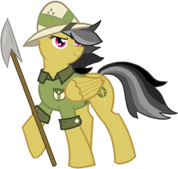 Size: 454x430 | Tagged: safe, artist:notorious dogfight, derpibooru import, daring do, pegasus, pony, fanfic:the needle, fanfic art, simple background, solo, transparent background