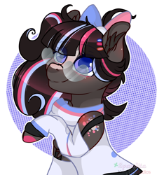 Size: 2336x2500 | Tagged: safe, artist:2pandita, derpibooru import, part of a set, oc, oc only, earth pony, pony, clothes, commission, female, mare, raised hoof, sitting, smiling, solo, sunglasses, ych result