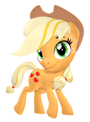 Size: 1222x1653 | Tagged: safe, artist:owlpirate, derpibooru import, applejack, earth pony, pony, my little pony: pony life, alternate hairstyle, sfm pony, simple background, transparent background