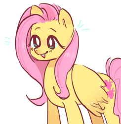 Size: 2892x2947 | Tagged: safe, artist:inkymochi, derpibooru import, fluttershy, pegasus, pony, cute, female, high res, mare, open mouth, shyabetes, simple background, solo, white background